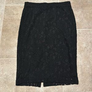 Women's Black Lace Skirt Who What Wear Size 6‎